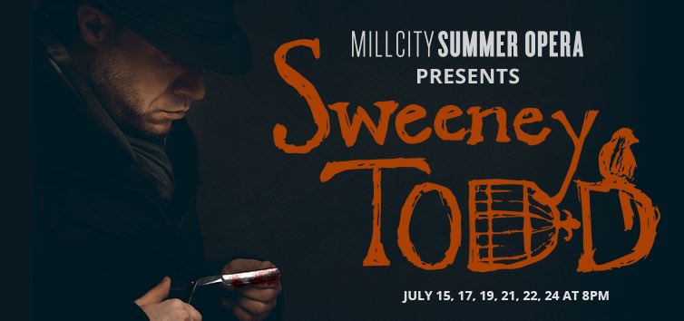 MCSummerOpera's tweet image. ...And we&apos;re back! Just like that it&apos;s time for #MCSOpera season 5 #SweeneyTodd millcitysummeropera.org