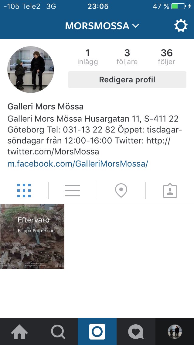MorsMossa's tweet photo. @MorsMossa har blivit med instagram. https://t.co/m2w8imwjaq  #gbgftw #konst #gbgkonst #morsmossa #haga https://t.co/50CG7owgbF