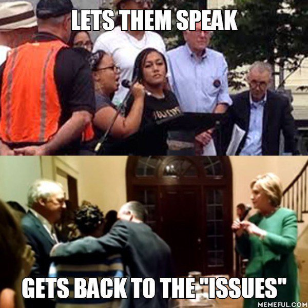 seanr1978's tweet image. #YesImProtesting because we don&apos;t turn our backs on #BlackLivesMatter like #Hillary. #FeelTheBern #BernieSanders