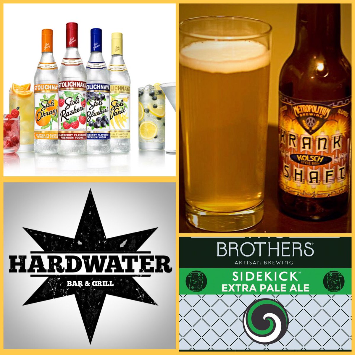 hardwaterbar's tweet photo. $2 SideKick, $3 Stoli Mixers &amp; Krank Shaft 4pm-4am! Best deals in Chicago! https://t.co/niOb491j7o