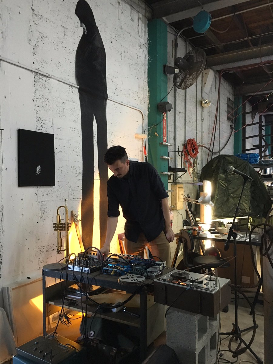 badspaceftl's tweet photo. Resident artist and mixmaster Richard Vergez sets the mood from his creation station @motherskylive https://t.co/ubxAYuD6mX