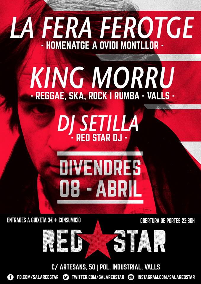 salaredstar's tweet photo. #OvidiMontllor es mereix un homenatge com el d'aquest divendres.
#LaFeraFerotge @EinaPPCC, @KingMorru i #DjSetilla! https://t.co/yurkGkdEPK