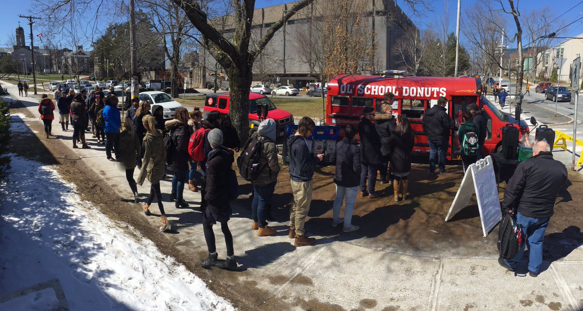 JSadiCBC's tweet image. Free doughnuts from the president for Dal students from 1-3. #cbcns