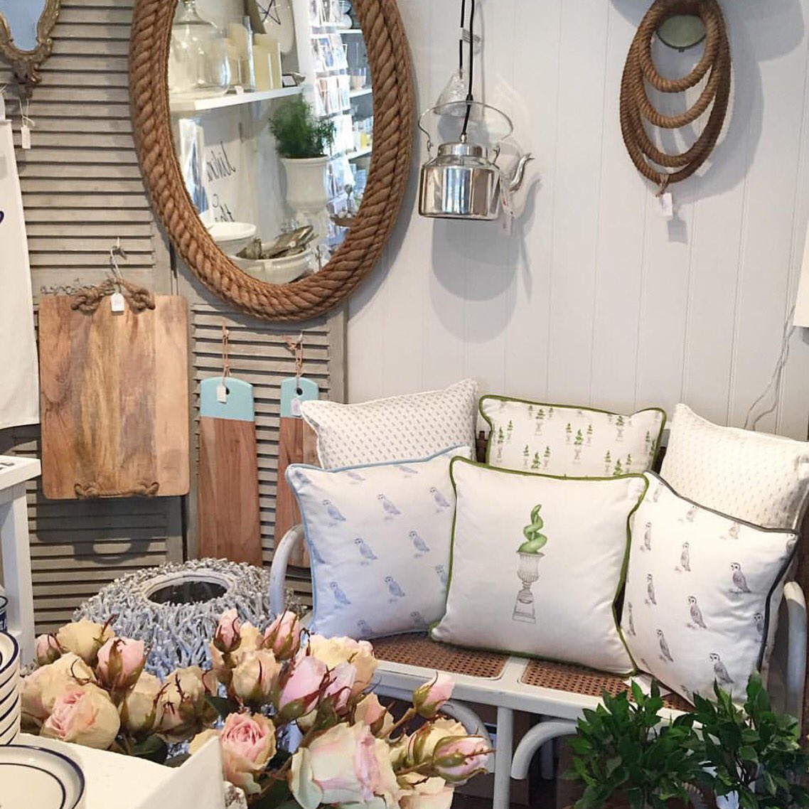 AbigailWinston's tweet photo. So wonderful to see the cushions on display @Tattytides the shop looks beautiful #cushions #interiors #design https://t.co/vnjm55dUN2