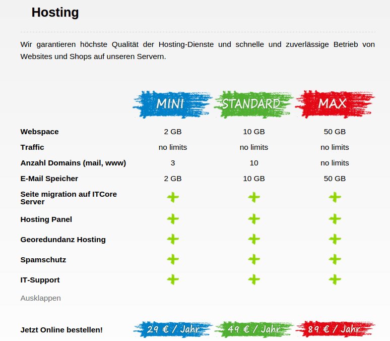 ITCoreEU's tweet image. Wir haben 3 verschiedenen Hosting Pakete für jeden! Ideale für Blog-Seite, Firmenseite bis zum Online Shops