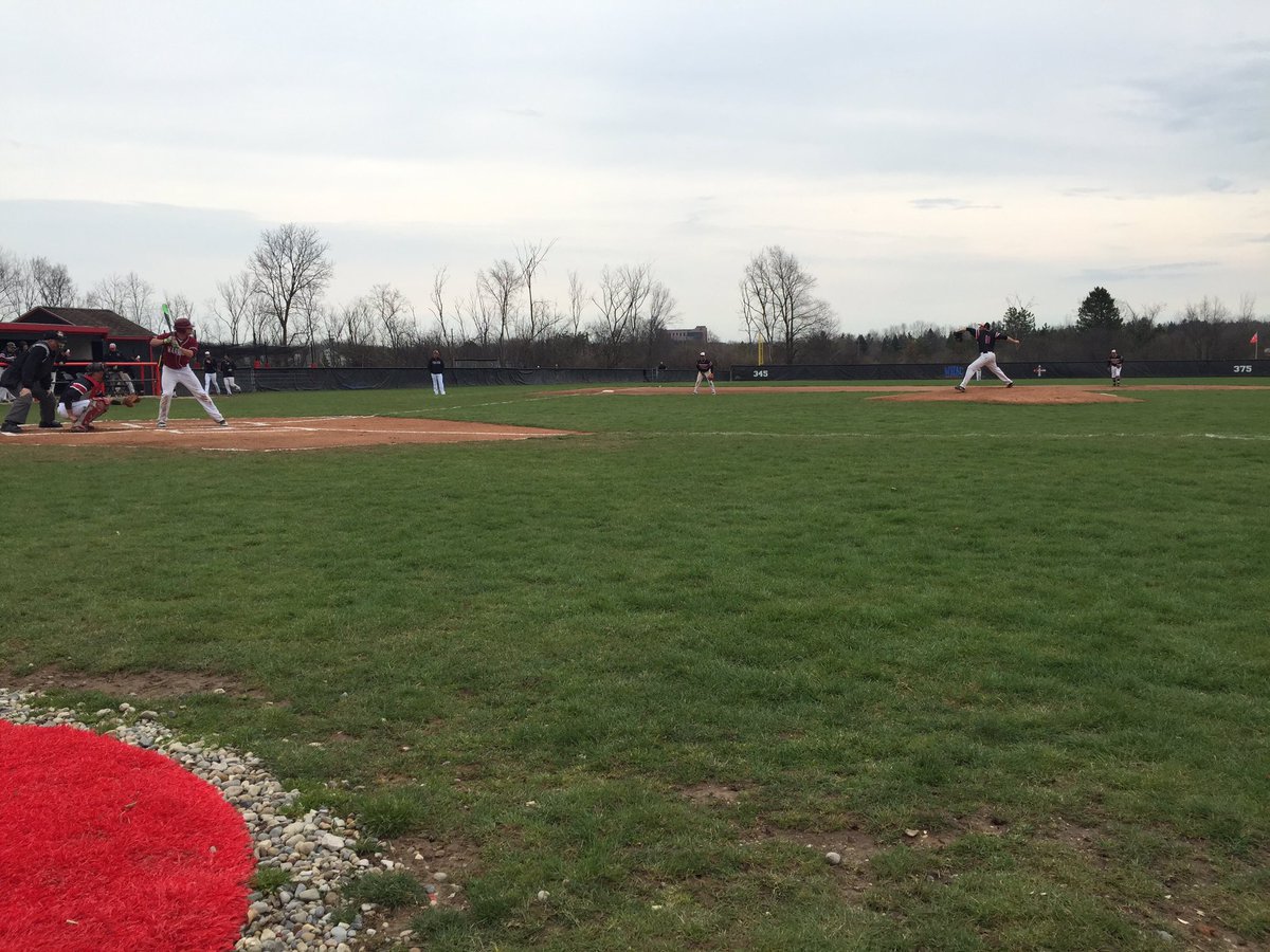 baseballRCU's tweet photo. Today's game is underway and @Mischigan leads it off with a single to left #WereInBusiness https://t.co/PDyRg2sWy2
