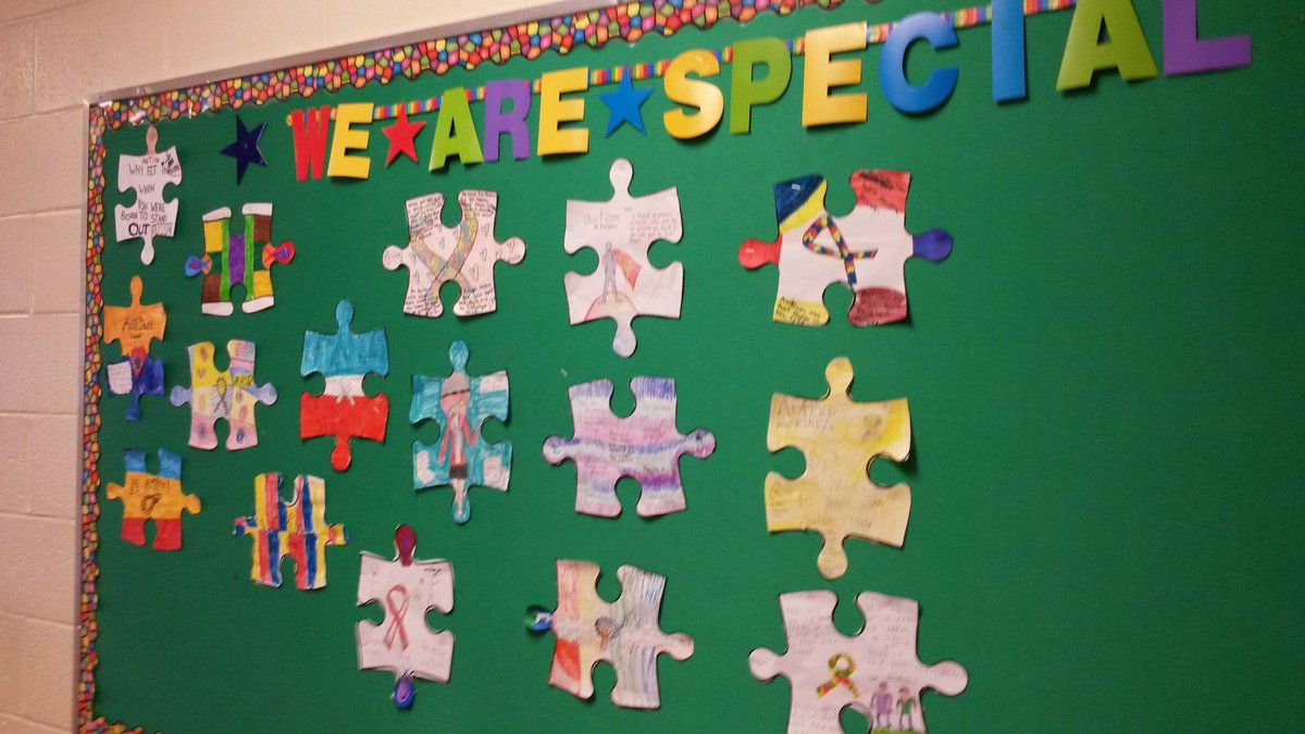FayeLukeTony's tweet photo. Mrs. White's class celebrated World Autism Awareness Day. #LIUB 2016 #Beingdifferentiscool https://t.co/lqRlbOLjmC