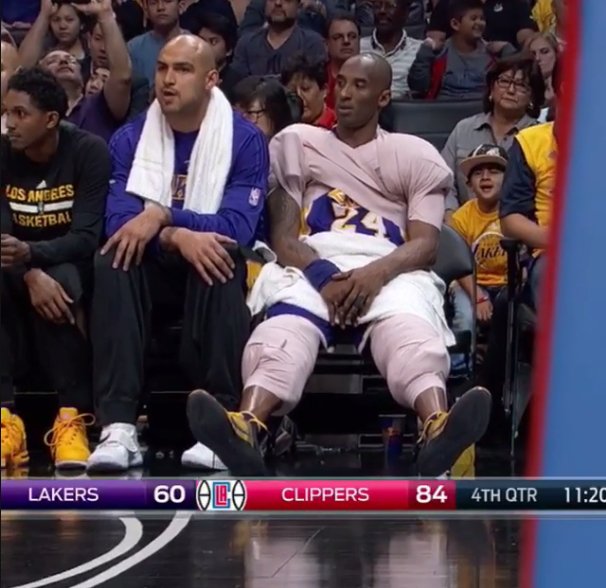 Once again, Kobe was wrapped up like he was the Michelin Man: | SB