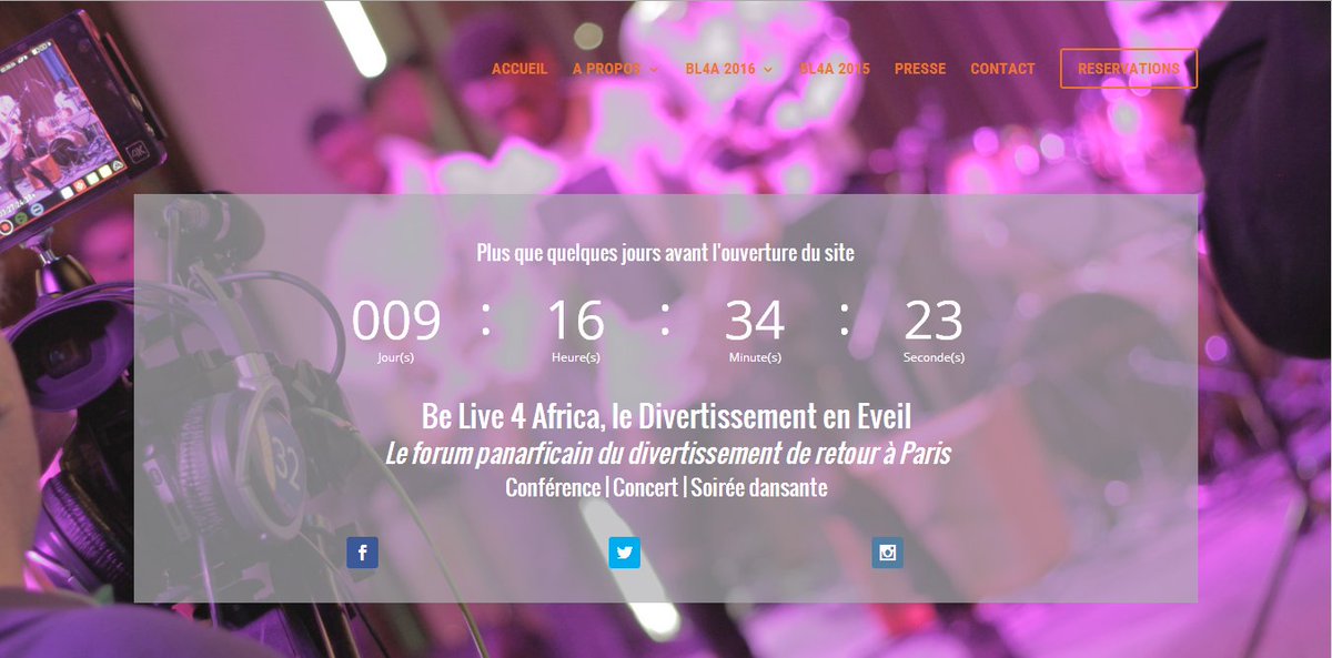 BeLive4Africa's tweet photo. Site web en refonte !
Dans 9 jours, il sera tout beau, tout propre.
Be ready #BL4A16 is coming ! #StayTuned https://t.co/MS8moGP7QT