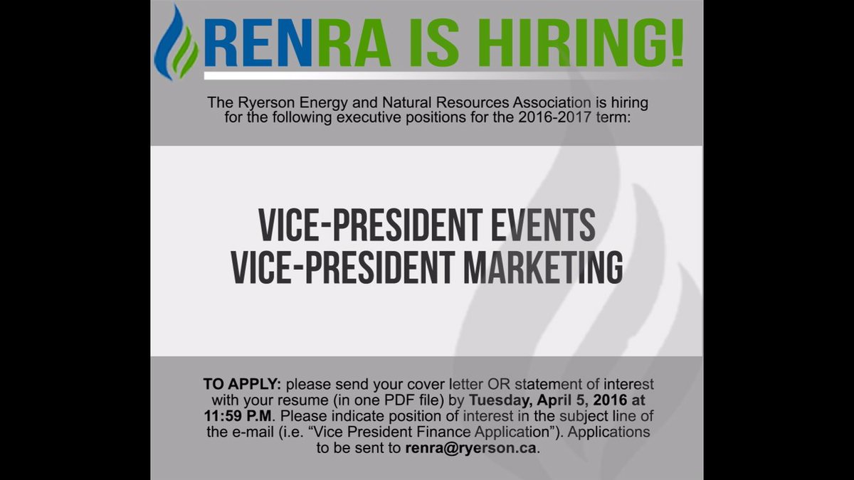 JoseCabralTO's tweet photo. #TRSM @RyersonEnergy is hiring! Apps are due Tuesday, April 12 @ 11:59 PM See postings here: https://t.co/woeWwkTUkP https://t.co/g1WX9RH0hY