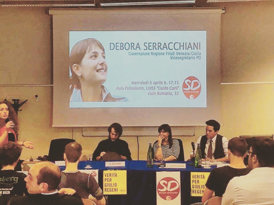 serracchiani's tweet photo. Alla #LUISS con @s_democratici ampio confronto sui temi dell'attualità politica e della rappresentanza democratica https://t.co/sisdJiSyBr