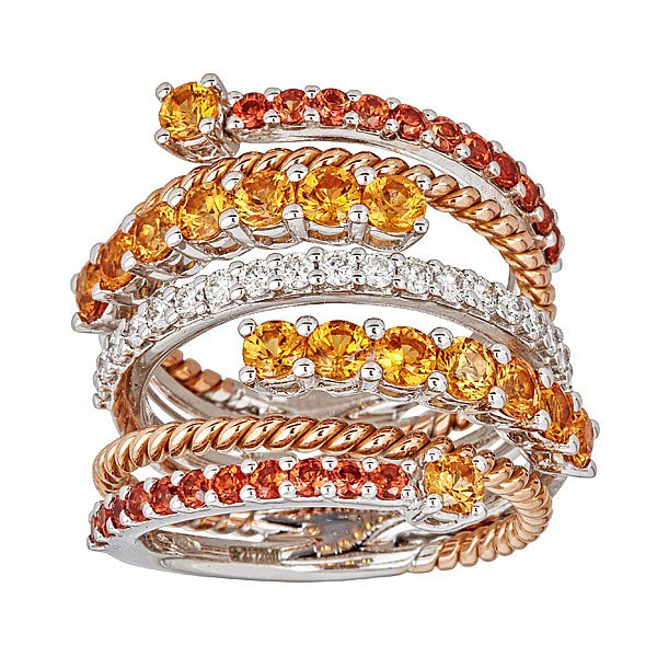 ZYDOItaly's tweet photo. This colorful #18kt white & #RoseGold #CoilRing features a delightfully original design: https://t.co/zqBzdvUBlb https://t.co/7SLFQgzALH