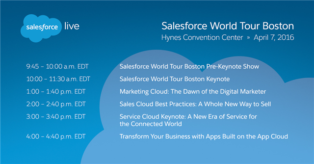 gsing's tweet photo. Experience the Salesforce World Tour in Boston from anywhere! Tune into the live stream. https://t.co/NHDlG9prcz https://t.co/mrzSq7yUOn