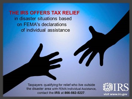 IRSnews's tweet photo. The #IRS offers tax relief in some disaster situations. https://t.co/x3j5WgGHxx #tax https://t.co/kj80o4SKt7