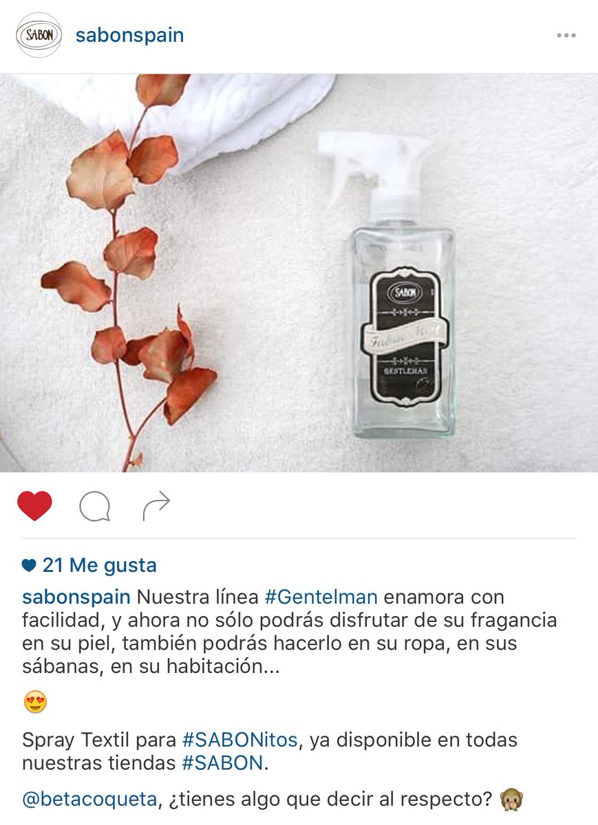 Betacoqueta's tweet photo. Cuando @sabonspain me pilla enganchada a su jabón para hombre (el olor de las manos de Pablo) y yo muero de amor! ❤️ https://t.co/gIagnE0wt1
