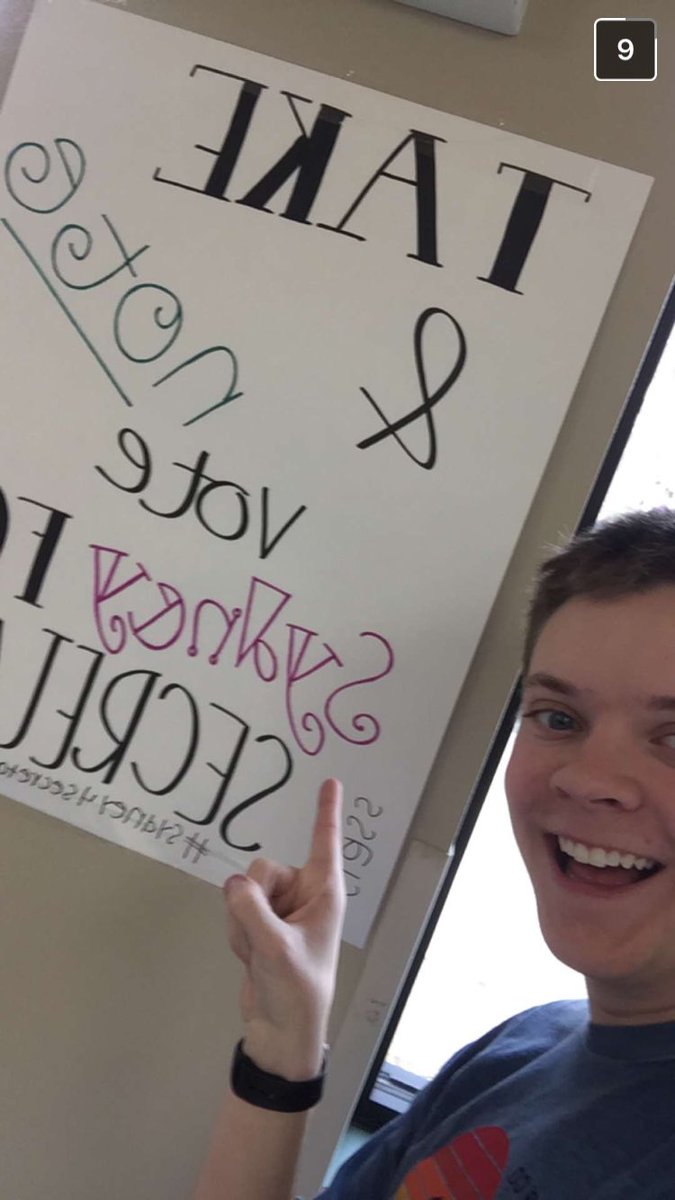 SecretarySydney's tweet photo. @carson_bm is at it again with the support!! haha thanks, man! #Sydney4Secretary 🐝💙 https://t.co/UZS4vggZ2E