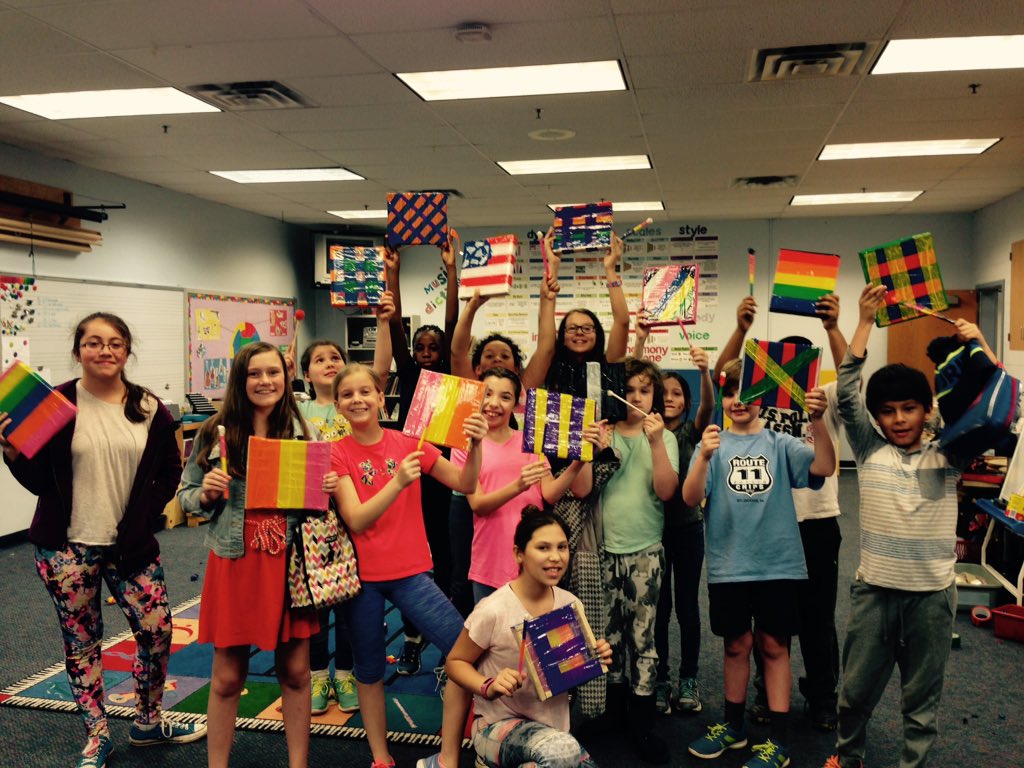 Trash Band made drums out of wood and tape