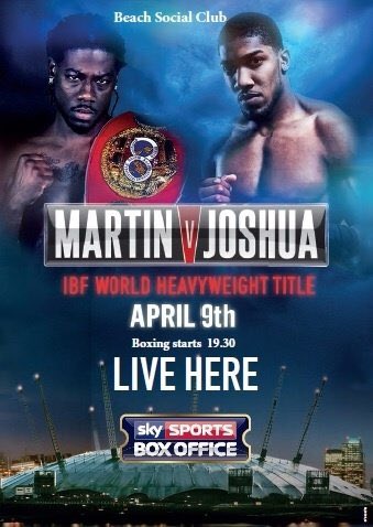 BeachSocialClub's tweet photo. We will be showing the BIG fight live on the big screen this Saturday. Card starts at 7.30pm. https://t.co/okcSembxGQ