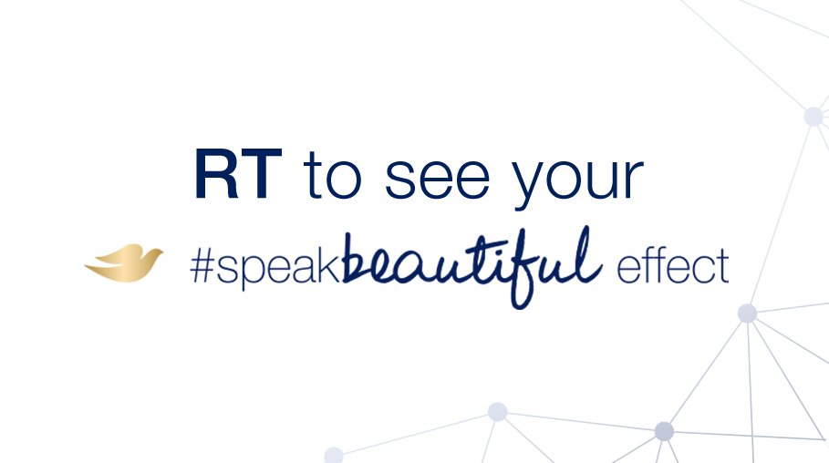 Dove's tweet photo. RT this Tweet right now to receive a custom analysis of your Tweets with The #SpeakBeautiful Effect. https://t.co/mnTulVPx70