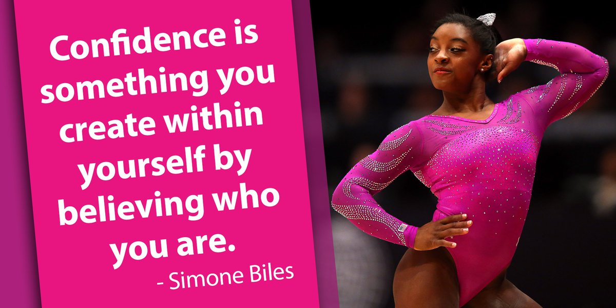 NBCOlympics's tweet image. "Confidence is something you create within yourself by believing who you are" - @Simone_Biles #WednesdayWisdom