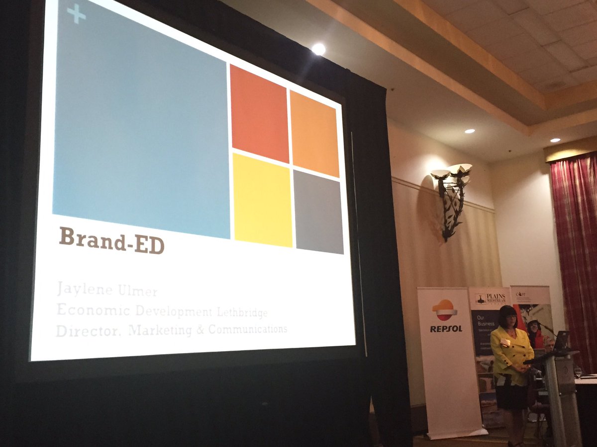 AirdrieEcDev's tweet photo. Jaylene Ulmer of @LethbridgeCity talks brand at #ignite #eda2016 https://t.co/atnz7qtQaH