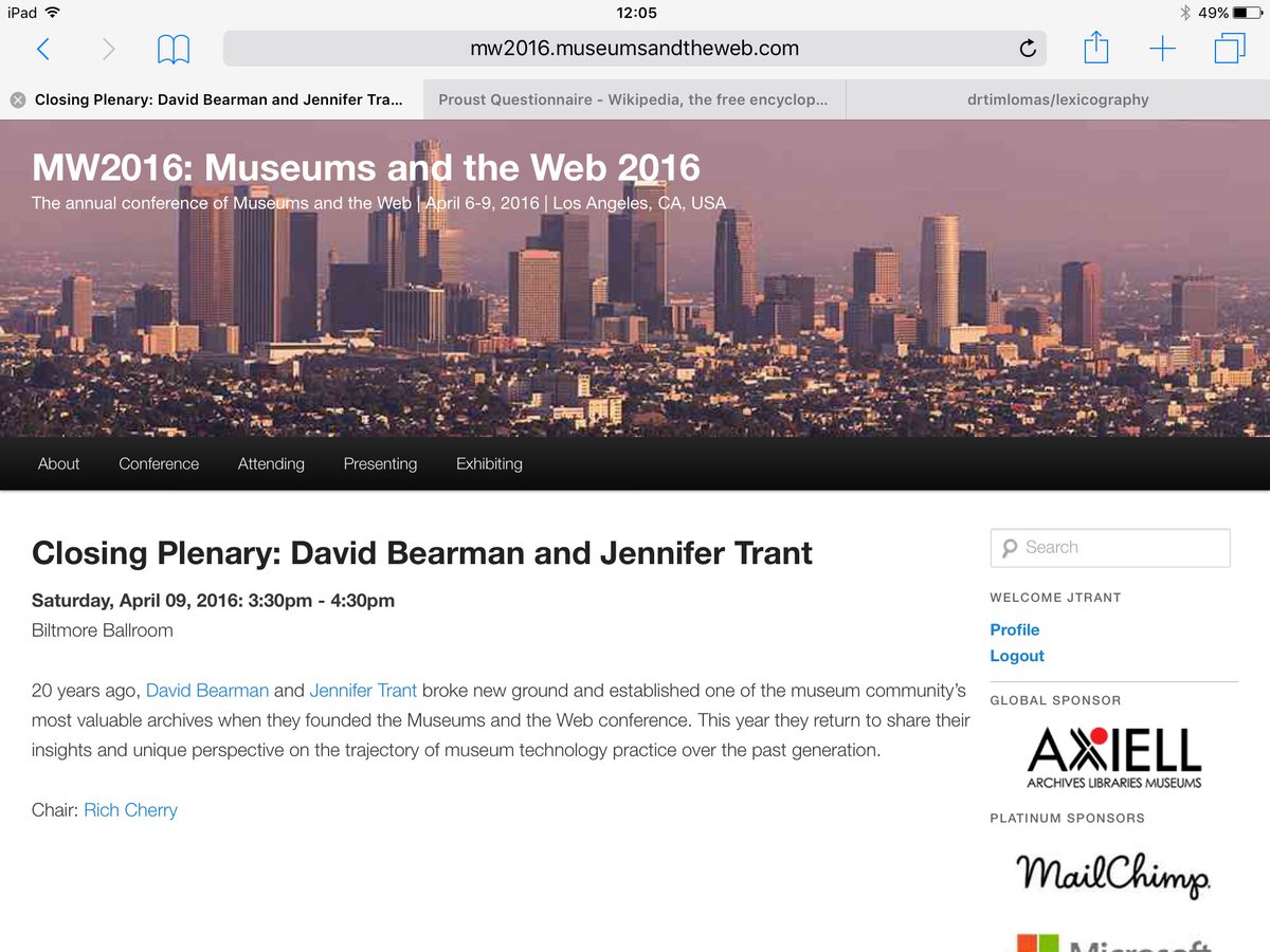 archimuse's tweet image. What would you ask on an MW “Proust Questionnaire”?  #mwxx