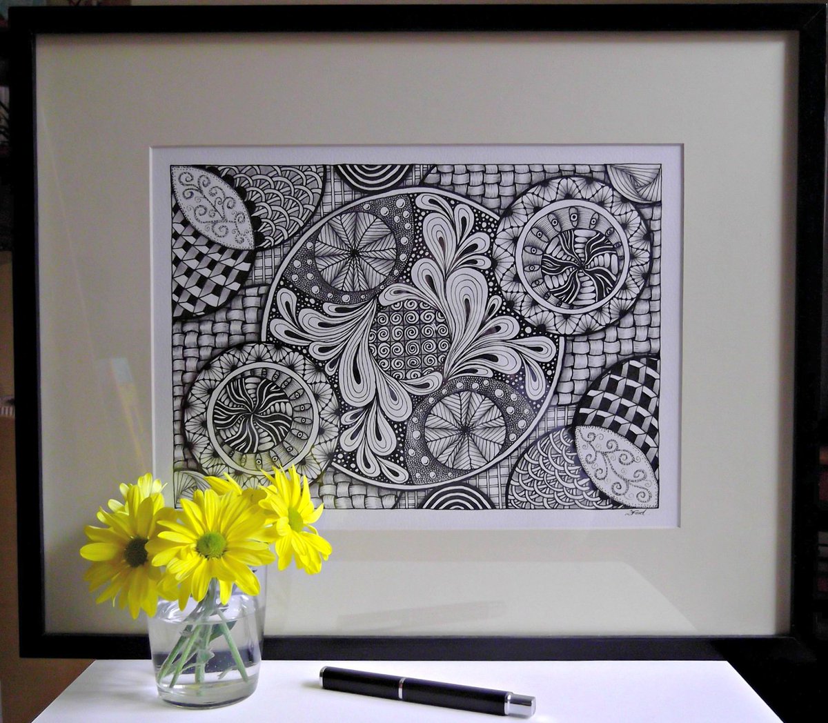 CatAnnoyer's tweet photo. Original Hand-Drawn Art - Visual Mindbender - Zendoodle - Black and White https://t.co/LGlWjYjT79 #Art #MountedArt https://t.co/gpExLDGcjS