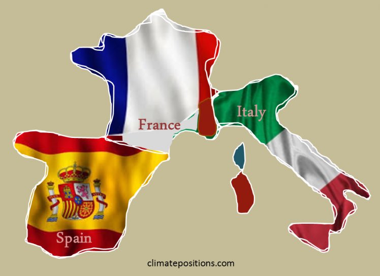 Spain france. Флаги Италии Испании Франции. Франция Италия Испания. Флаг Италии и Испании. Флаг Франции и Испании.