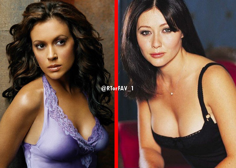 RTorFAV_1's tweet image. REQUESTED 
RT for Alyssa Milano 
LIKE for Shannen Doherty