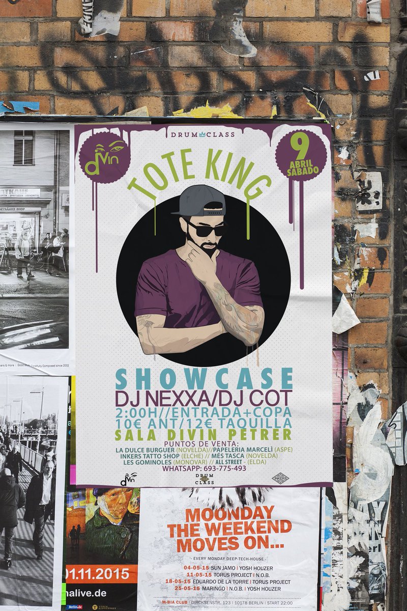 DrumAndClass's tweet photo. Este sábado en Petrer! @ToteKingOficial @djnexxa @DjCotOficial https://t.co/uFaT6leJed