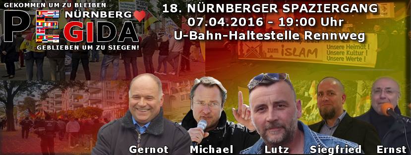 OFFICIAL_PEGIDA's tweet photo. #PEGIDA, #AufDieStraße in #Nürnberg, denn #MerkelMussWeg! 

#SchließtEuchAn, Donnerstag 07.04.2016 - 19 Uhr! https://t.co/hiicgaOeoo