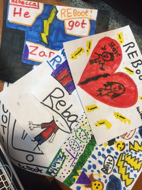 reboot_show's tweet photo. Look at some of the fan artwork for Reboot drawn by some children from a local school!! https://t.co/IRyew5M3xR