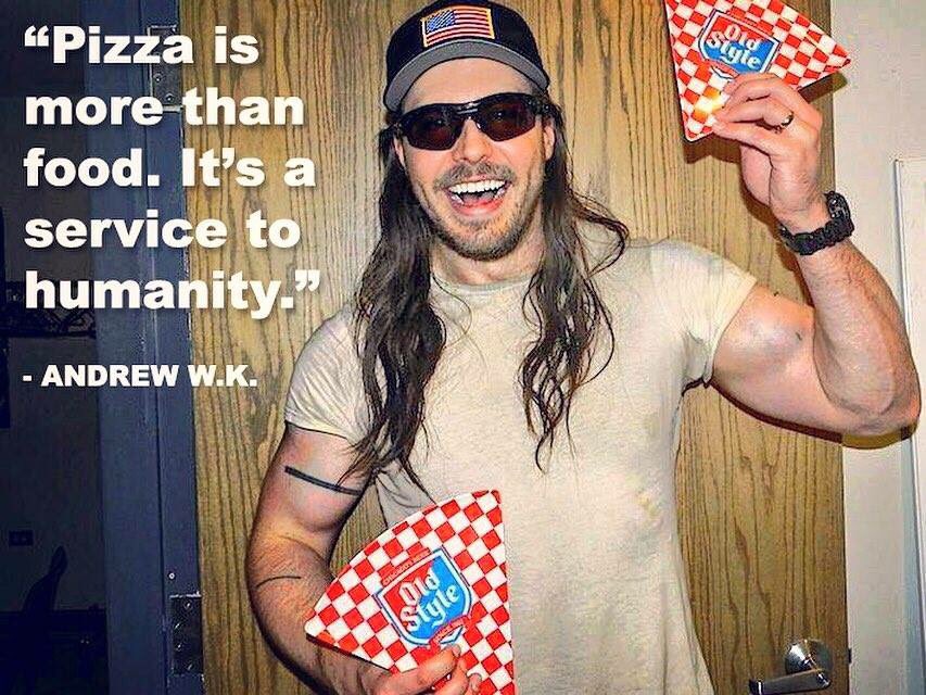 HowiesMiami's tweet photo. #Pizza is love! Keep spreading the positivity, @AndrewWK! WE LOVE YOU! 💜✌️🍕🇺🇸 https://t.co/ljg6R6iKNX