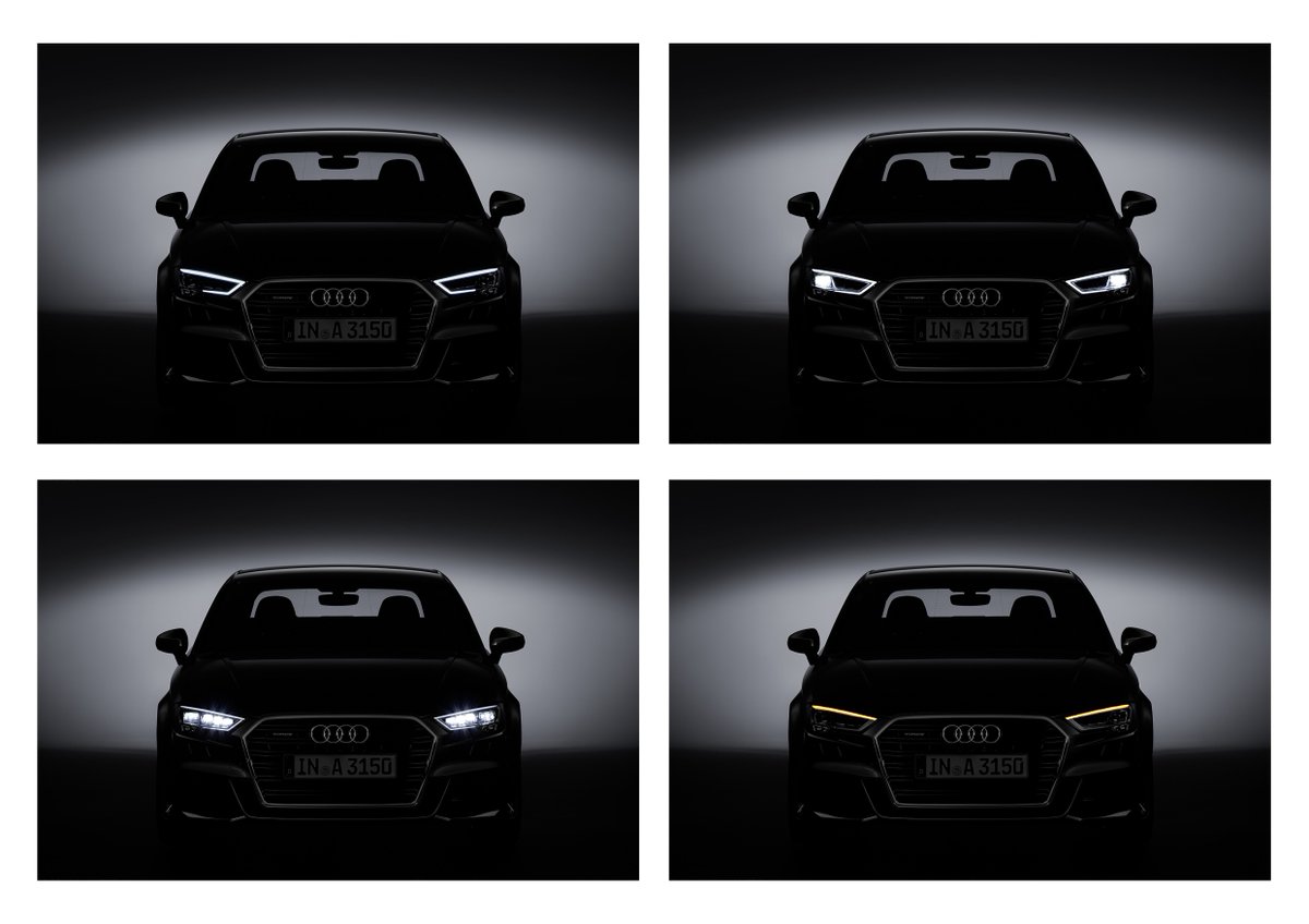 audispain's tweet photo. El nuevo #A3 incorpora los faros xenón plus son de serie. Los #AudiLED y #matrixLED se ofrecen opcionalmente https://t.co/3PtwLJIf8j
