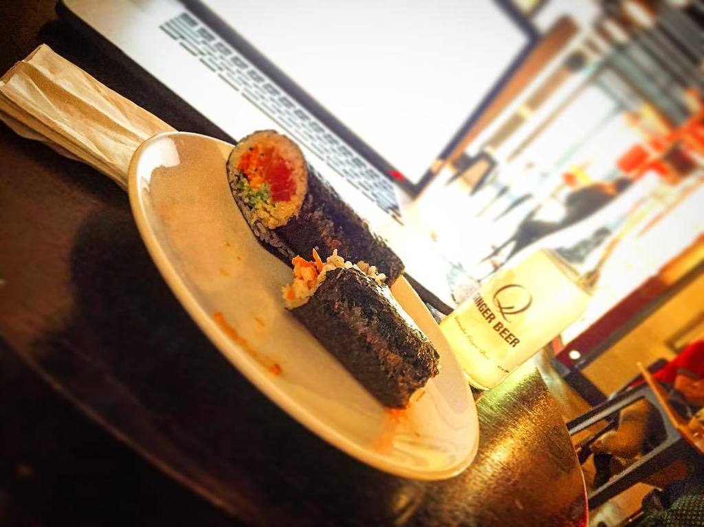 LoveThisPlaceF's tweet photo. It's #WorryfreeWritingWednesday @gwmarket where today's treats includes a Yellowtail &amp; Salmon Sushi Burrito #afreak… https://t.co/BPNOX4qHAc