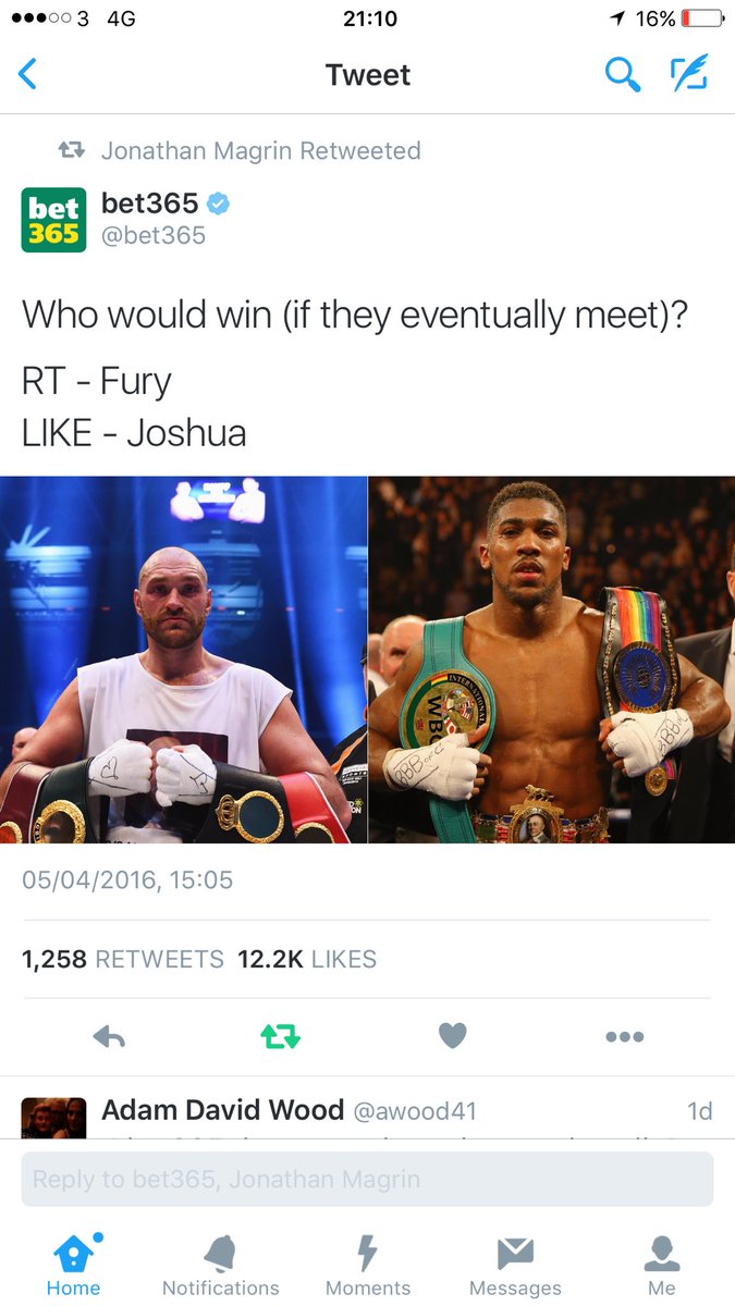 broncodarts's tweet image. Arise the casual. 12 X more 'fans' think AJ would beat @Tyson_Fury. Josh couldn't lay a glove on Tyson. #levels