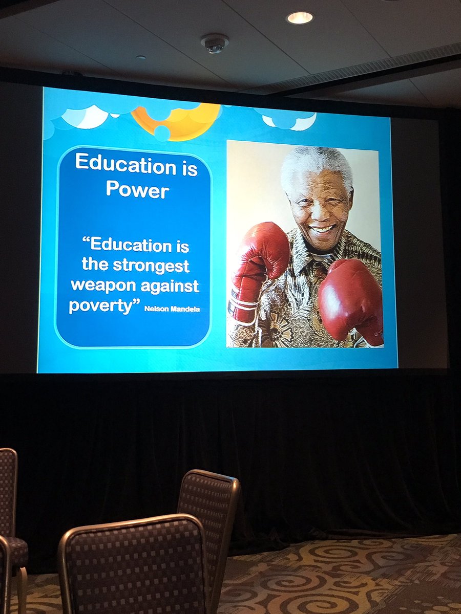 Great quote to close out a great @CoSN conference! 'Education is the strongest weapon against poverty.' #CoSN16