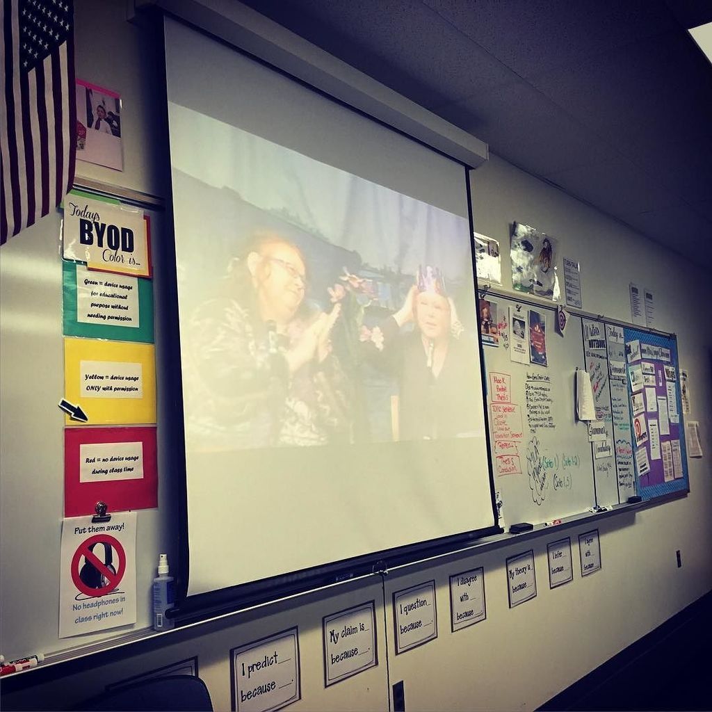 MsLongTeaches's tweet photo. Our fabulous Ms.Roney & Ms.Georgie #fcpsums challenged ea other 2a Purple-off during March & in2days finale donated… https://t.co/EEQFQhXjyQ