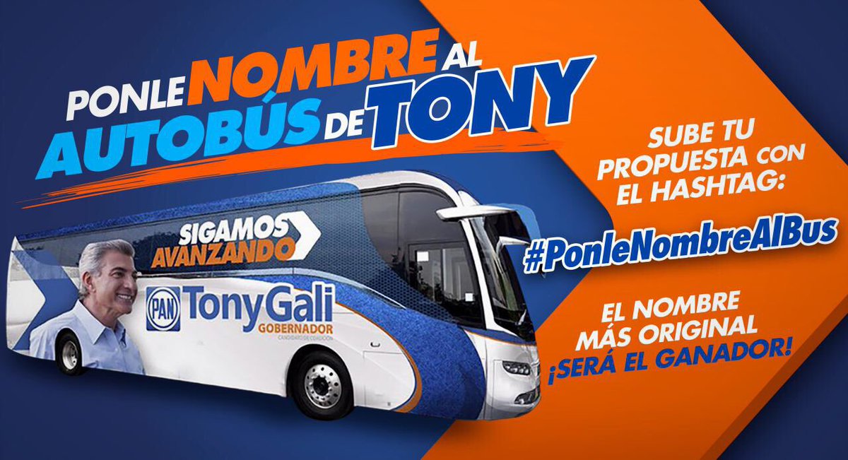 TonyGali's tweet photo. Sube tu propuesta con el Hashtag 👉#PonleNombreAlBus, la más original será la ganadora. #AvanzamosConTony https://t.co/h0fV04grqs