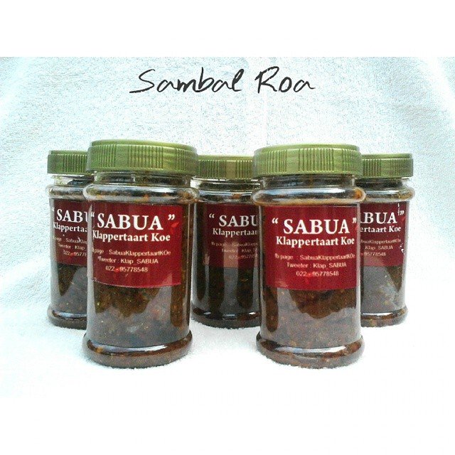 Klap_SABUA's tweet photo. yang lagi happening.. SAMBAL ROA yang pedes-pedes ngangenin. yuk yuk di order :) https://t.co/QUMwGAW2KN