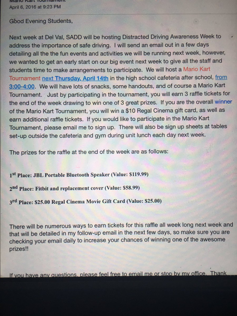 DVRHSSADD's tweet image. Please attend the Mario Kart Tournament next Thursday 3-4pm to win raffles tickets and earn prizes for DDAW!