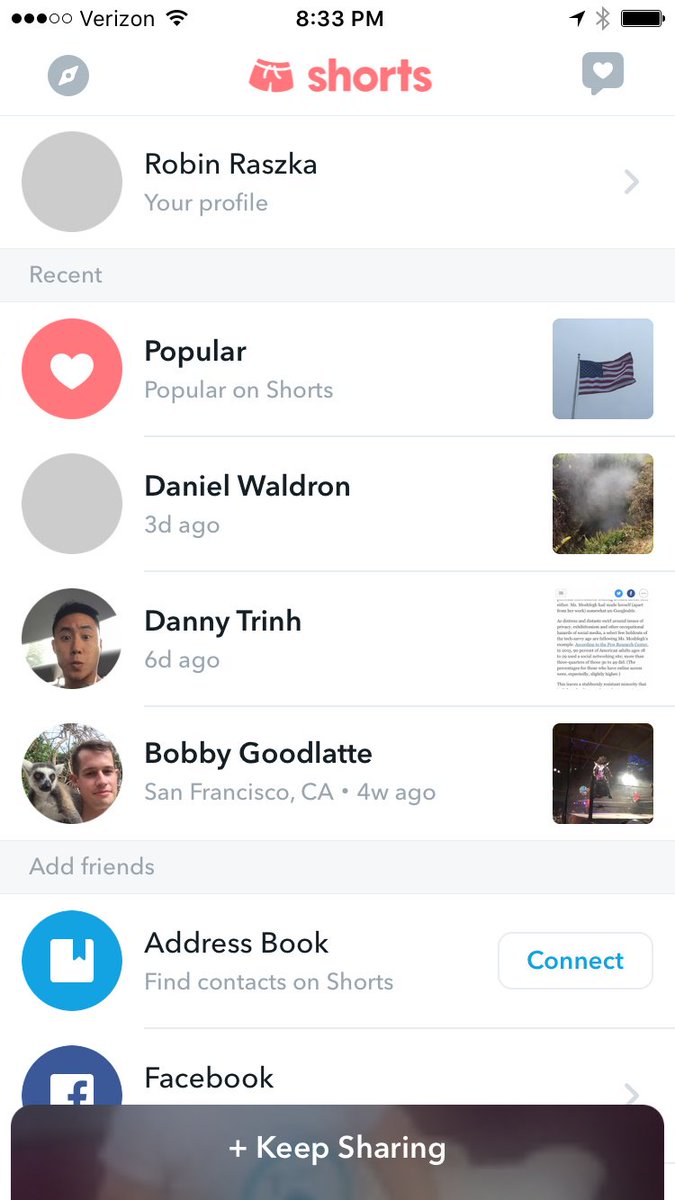 pttrns's tweet photo. You should check out Shorts app, they combined feed, discover and find friends in one screen https://t.co/oGDs6dfM6N https://t.co/NIGQg4bTau