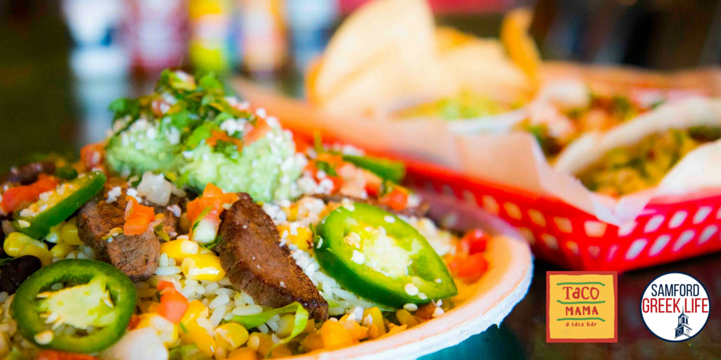 samfordgreeks's tweet photo. Want to win a $20 Taco Mama gift card? Follow @samfordgreeks &amp; favorite/retweet this tweet! #RethinkSUGreek https://t.co/qxxCC0lI2f