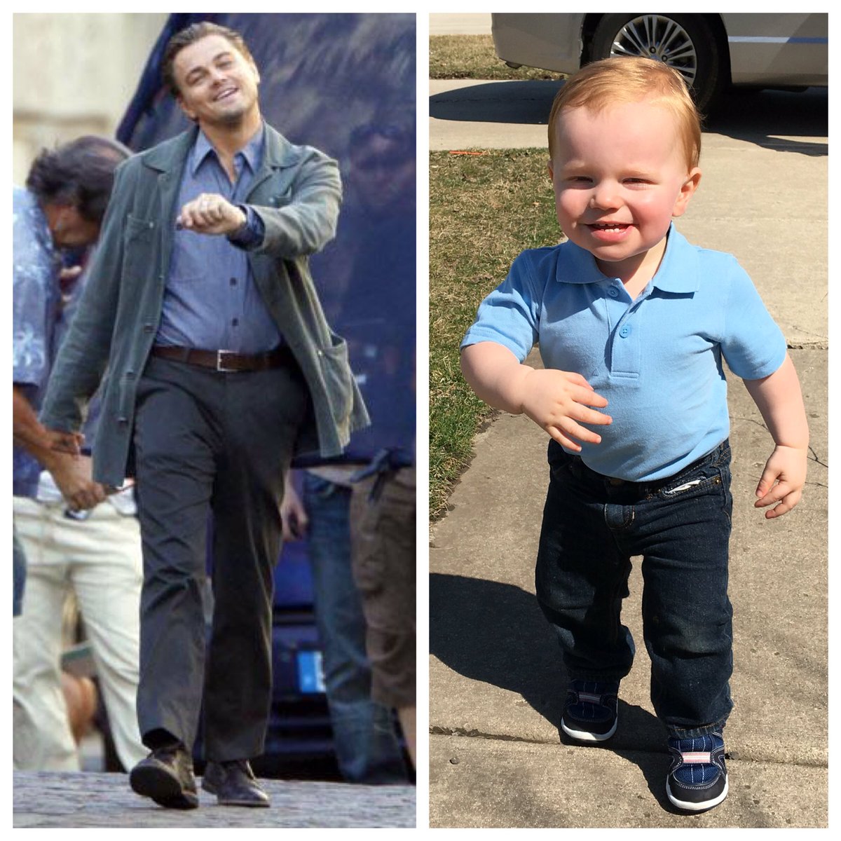 LShaft's tweet image. @TheEllenShow if anyone would appreciate this, I thought it would be Ellen. My son and Leo Dicaprio, uncanny, no?