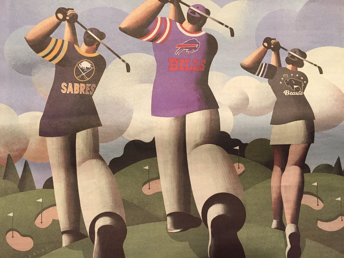 BuffaloBeauts's tweet photo. We made the cover of the @TheBuffaloNews golf preview! We know a few Beauts who will be hitting the links! #Fore https://t.co/SsH7Bs9UXU