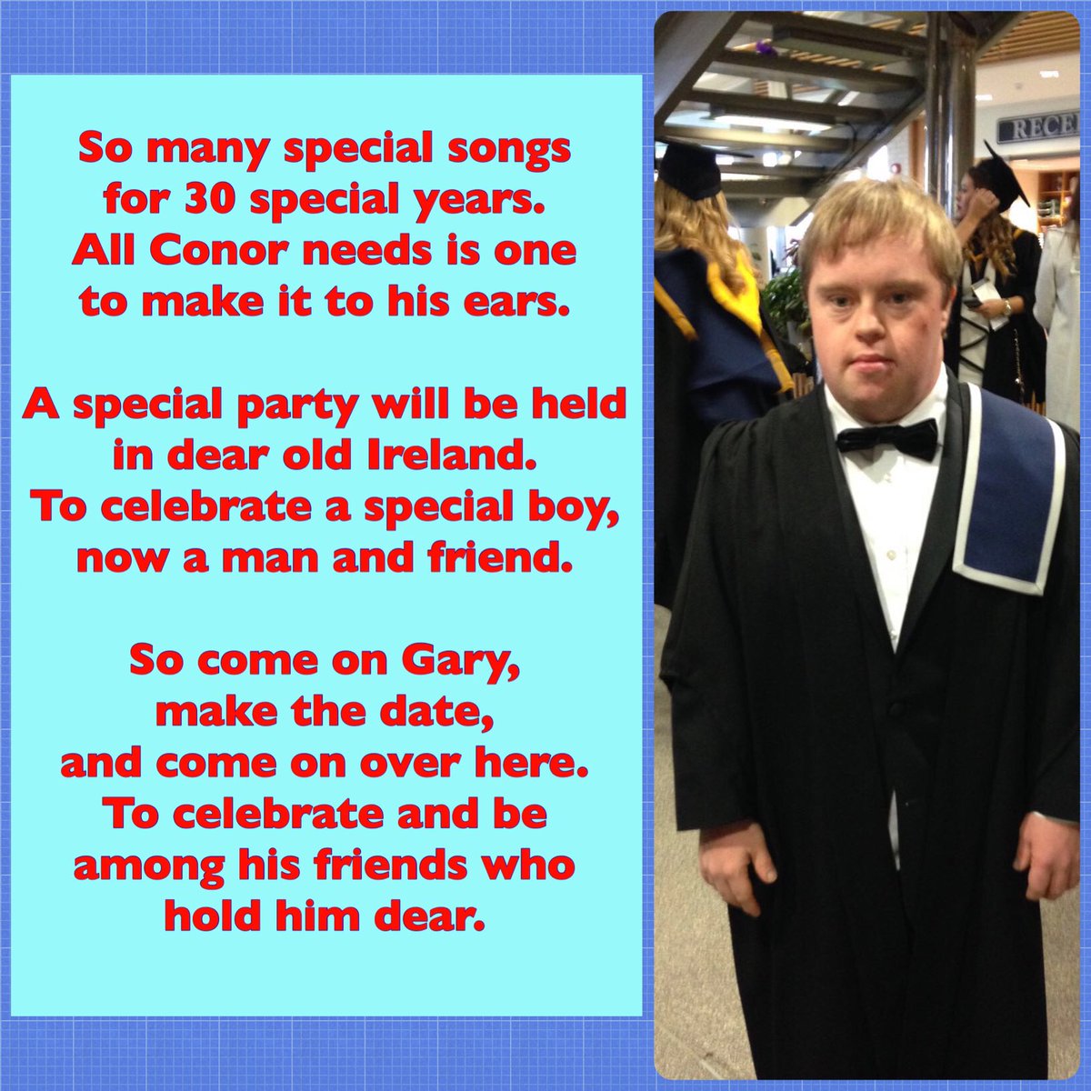 #GetGaryToConors30th tweet media