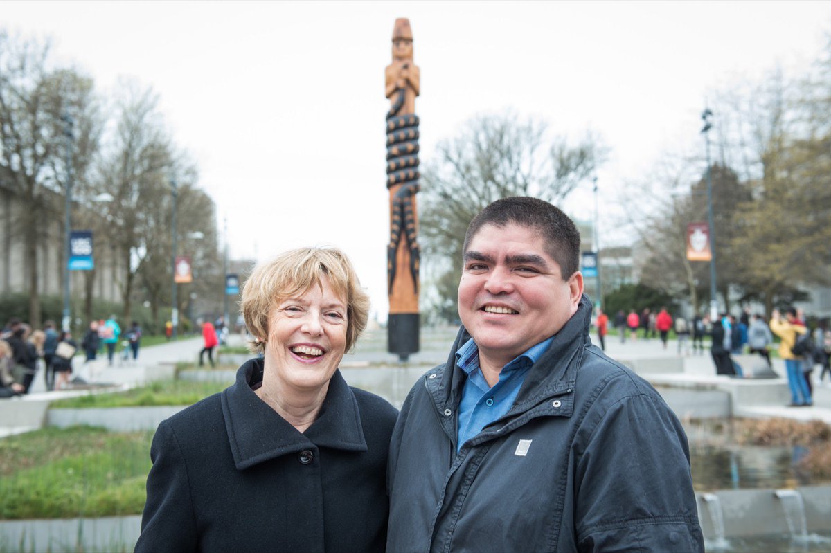 UBC's tweet photo. .@Musqueam Post dedicated at #UBC Vancouver campus today: https://t.co/mOPvCnGxxd #UBC100 https://t.co/04MiWeRljf