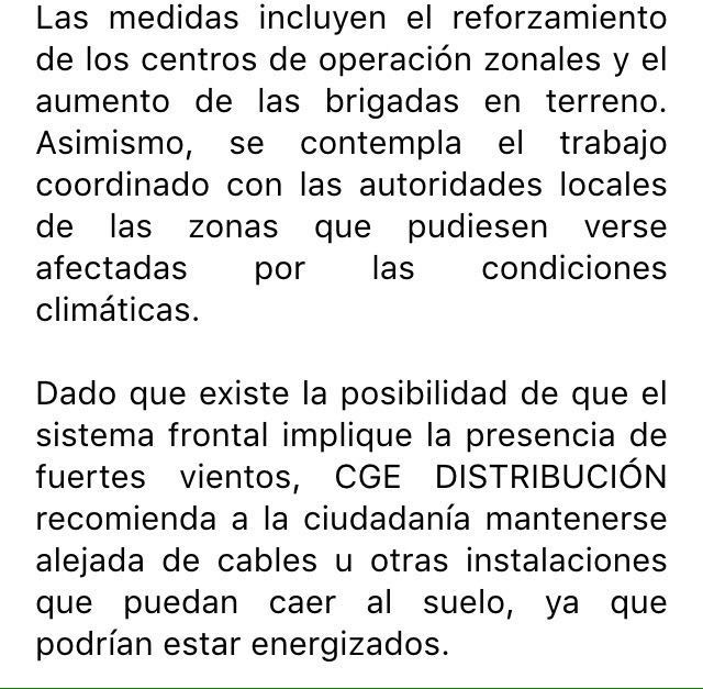 RadioLomas2001's tweet photo. CGE informa.
Regiones VIII - IX https://t.co/kw0j0Za5Su