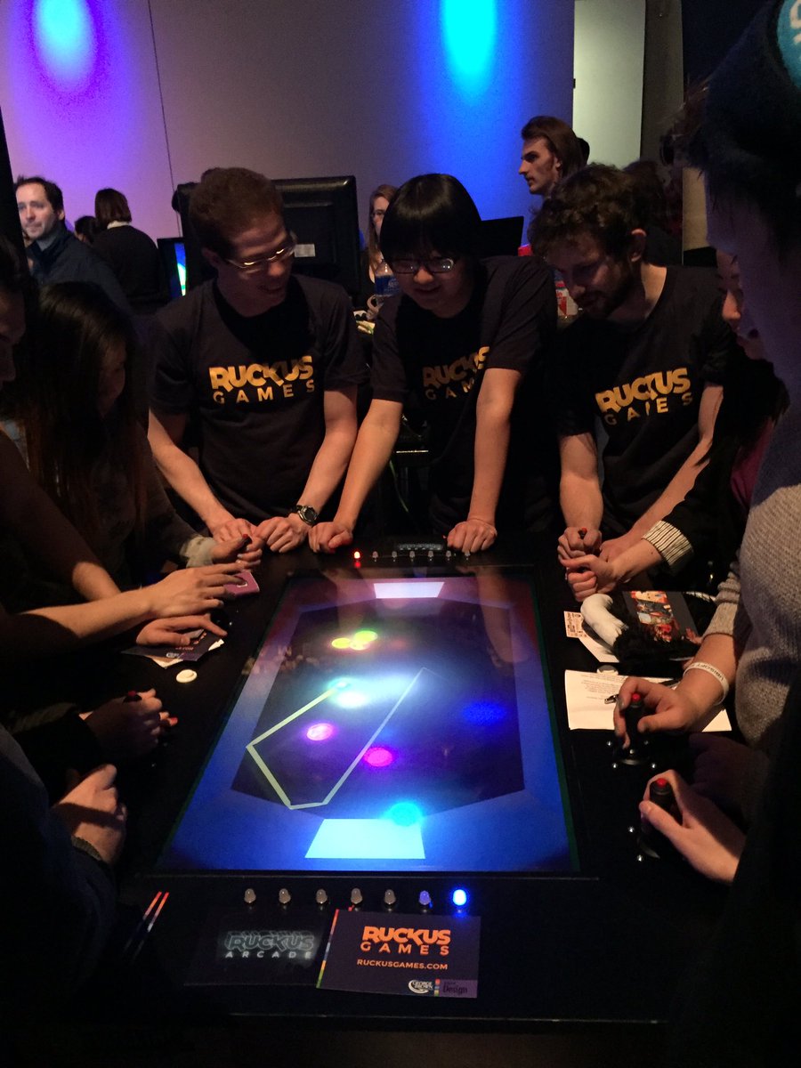 RealKrisAbel's tweet photo. Long live the arcade! Cool game table by @ruckusgames at @LevelUpTO https://t.co/sXBPdfEWpp