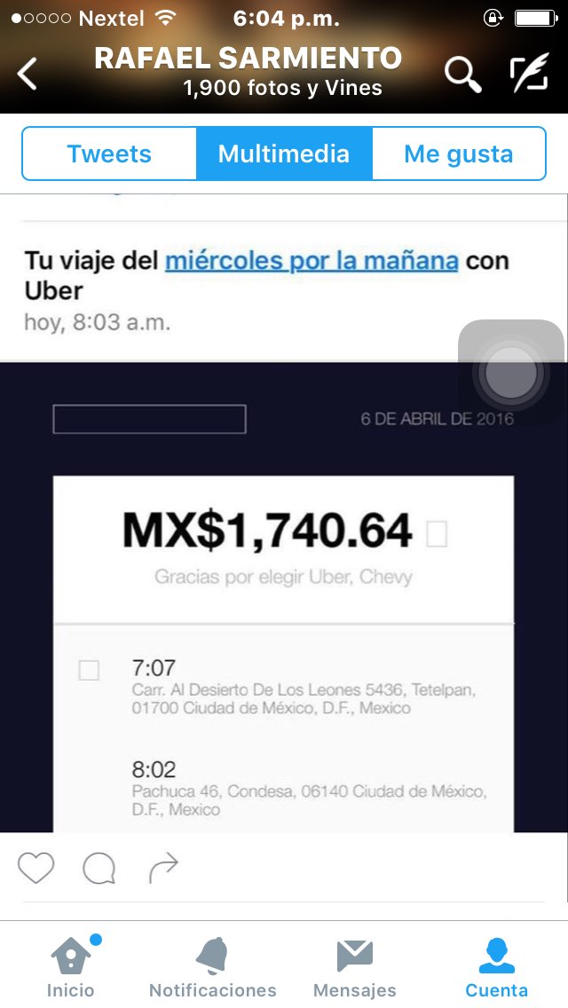 Benavideslaw's tweet photo. @edgarsigler @Uber_MEX @lozanofederico @rafalitosarmi @pryzhill @vladimirgaleana @alexiabarriosg Denuncia #UberABUSO https://t.co/uWraupOCJx